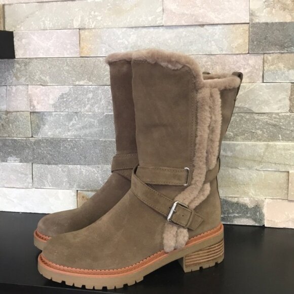 Sam Edelman Jailyn Faux Fur-Lined Suede Boots - Picture 2 of 12